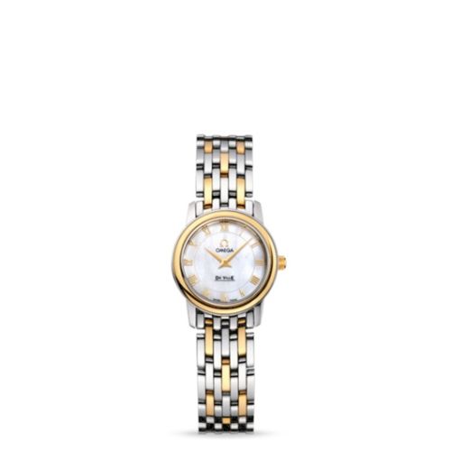 Omega De Ville Prestige Quartz 22 Stainless Steel / Yellow Gold / MOP / Bracelet